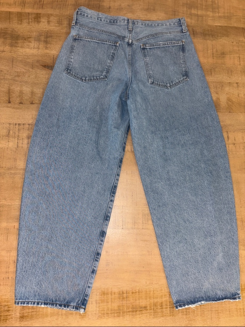 AGOLDE Balloon Leg Denim Jeans Size 30 Designer 100% Cotton Classic Bohemian - Picture 7 of 8
